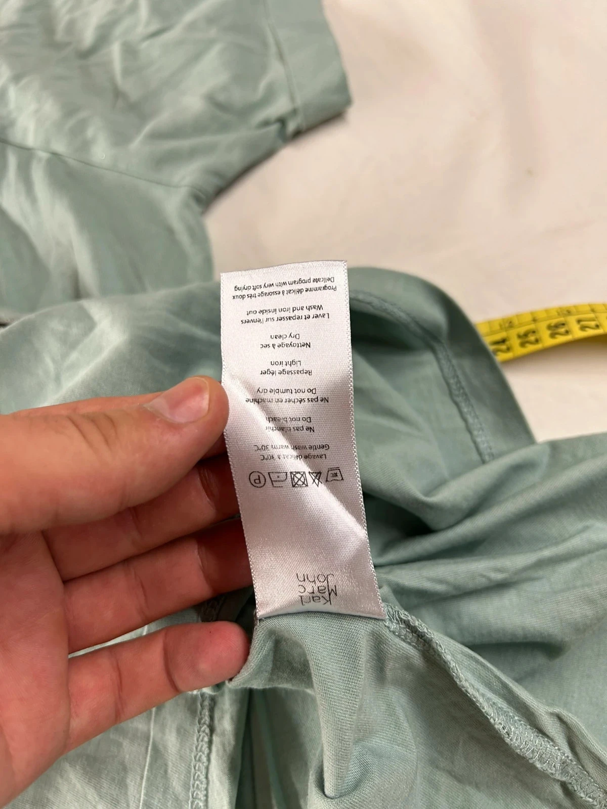 Groen bedrukt T-shirt Karl marc john stijl Y2K maat s – photo 10